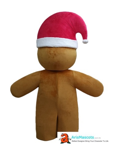 Gingerbread Man Mascot Costume For Christmas Cartoon Mascot Character