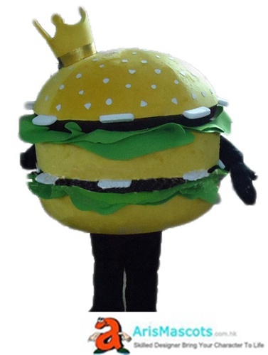 Adult Funny Hamburg Mascot Costume Custom Mascots For Advertising Food